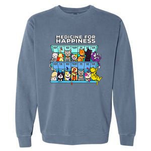 Every Day Kitten Cat My Medicine For Happiness Called Cats Garment-Dyed Sweatshirt