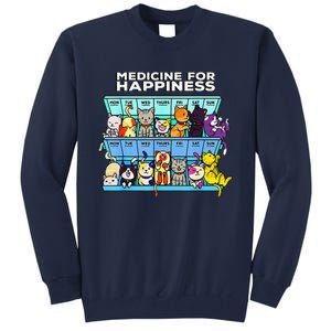 Every Day Kitten Cat My Medicine For Happiness Called Cats Tall Sweatshirt