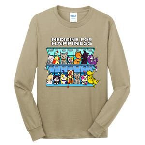 Every Day Kitten Cat My Medicine For Happiness Called Cats Tall Long Sleeve T-Shirt