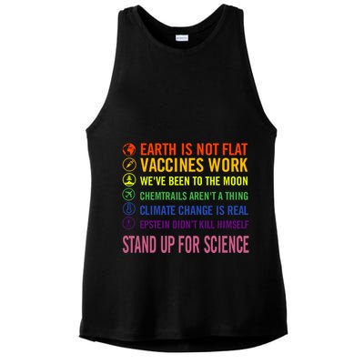 Epstein Didn’T Kill Himself Stand Up For Science Ladies PosiCharge Tri-Blend Wicking Tank