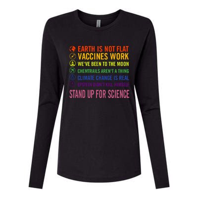 Epstein Didn’T Kill Himself Stand Up For Science Womens Cotton Relaxed Long Sleeve T-Shirt