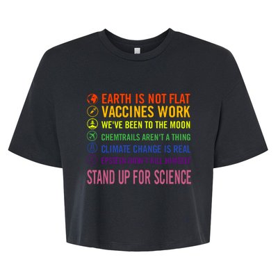 Epstein Didn’T Kill Himself Stand Up For Science Bella+Canvas Jersey Crop Tee