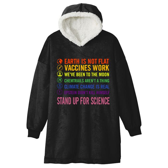 Epstein Didn’T Kill Himself Stand Up For Science Hooded Wearable Blanket