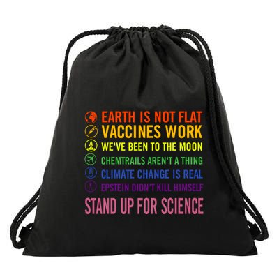 Epstein Didn’T Kill Himself Stand Up For Science Drawstring Bag