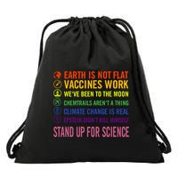 Epstein Didn’T Kill Himself Stand Up For Science Drawstring Bag