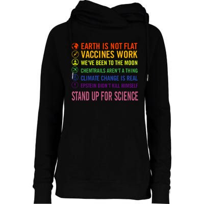 Epstein Didn’T Kill Himself Stand Up For Science Womens Funnel Neck Pullover Hood