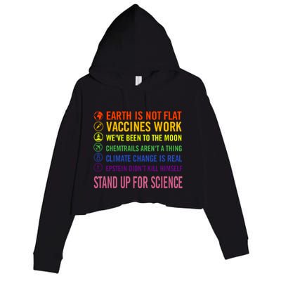 Epstein Didn’T Kill Himself Stand Up For Science Crop Fleece Hoodie