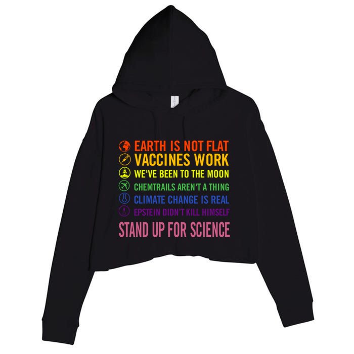 Epstein Didn’T Kill Himself Stand Up For Science Crop Fleece Hoodie
