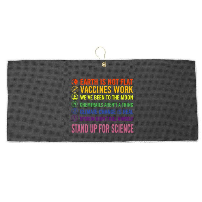 Epstein Didn’T Kill Himself Stand Up For Science Large Microfiber Waffle Golf Towel