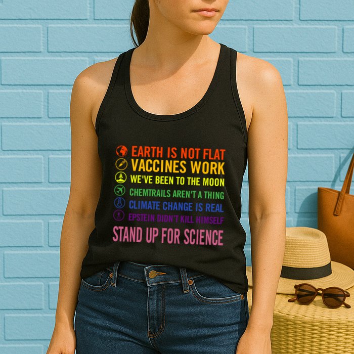 Epstein Didn’T Kill Himself Stand Up For Science Womens Tank Top