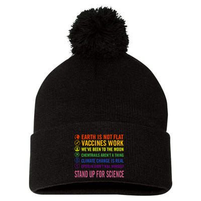Epstein Didn’T Kill Himself Stand Up For Science Pom Pom 12in Knit Beanie