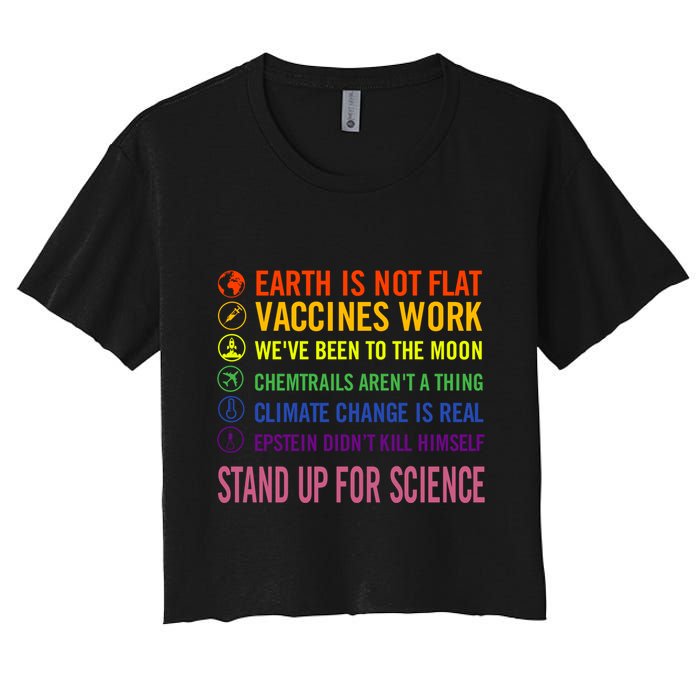 Epstein Didn’T Kill Himself Stand Up For Science Crop Top