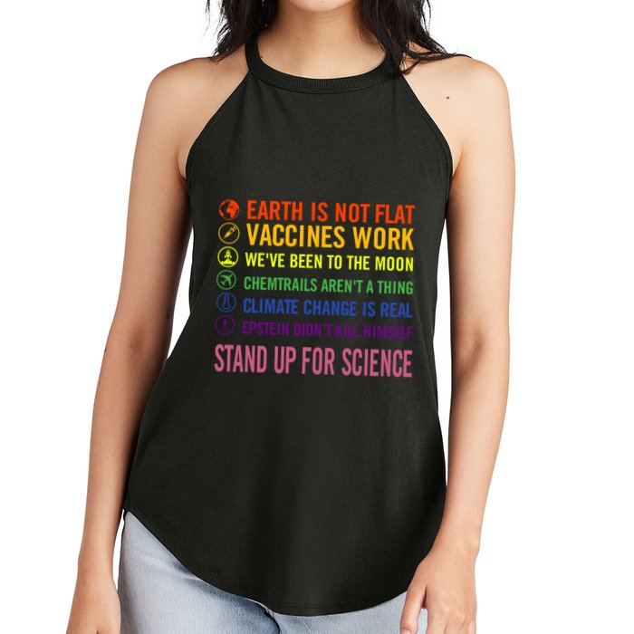 Epstein Didn’T Kill Himself Stand Up For Science Women's Perfect Tri Rocker Tank