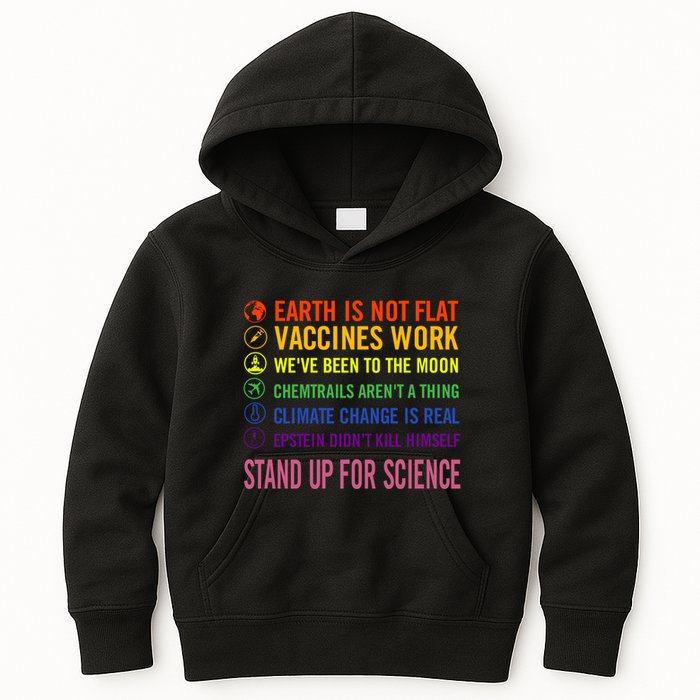 Epstein Didn’T Kill Himself Stand Up For Science Kids Hoodie