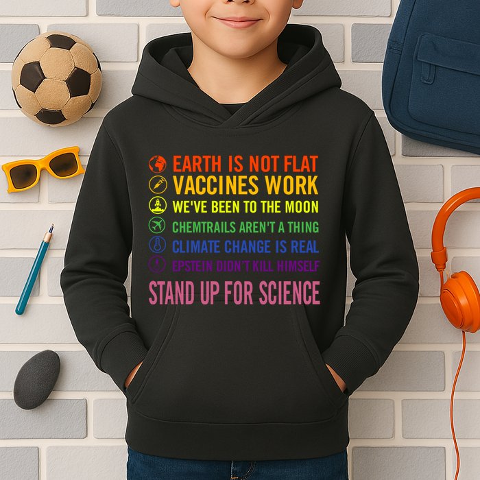 Epstein Didn’T Kill Himself Stand Up For Science Kids Hoodie