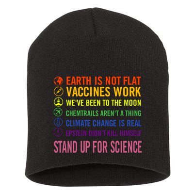 Epstein Didn’T Kill Himself Stand Up For Science Short Acrylic Beanie