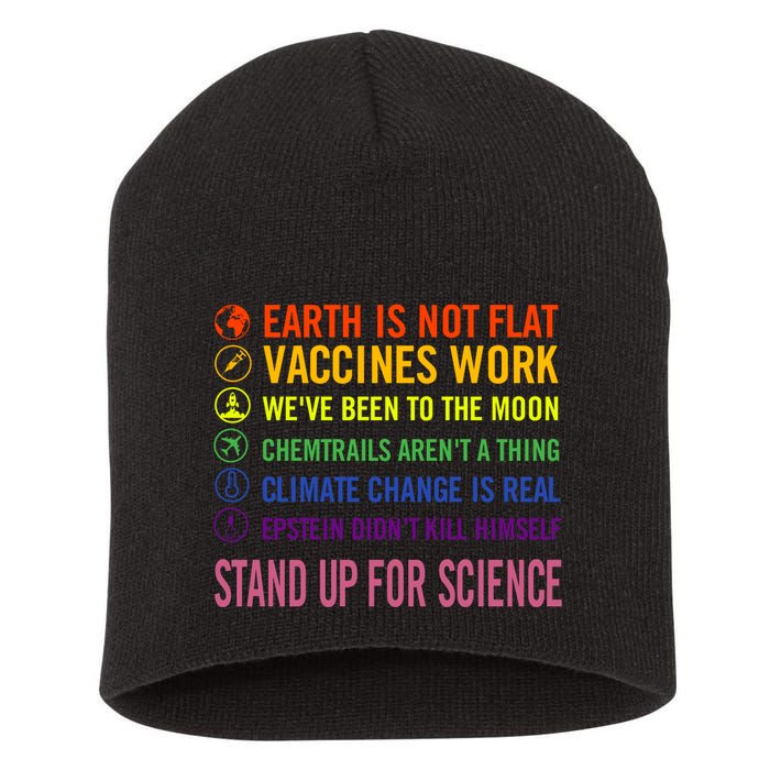 Epstein Didn’T Kill Himself Stand Up For Science Short Acrylic Beanie