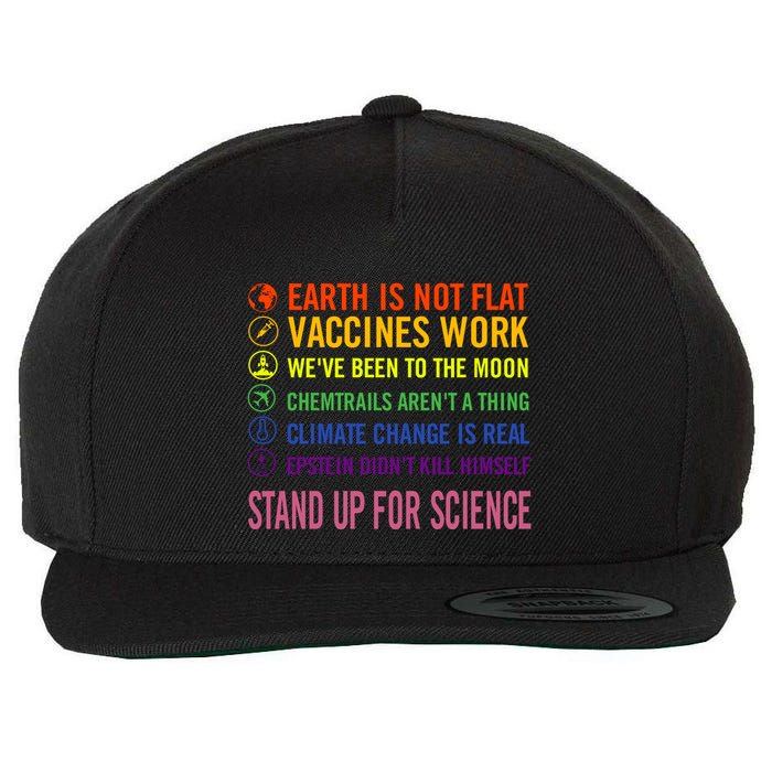 Epstein Didn’T Kill Himself Stand Up For Science Wool Snapback Cap