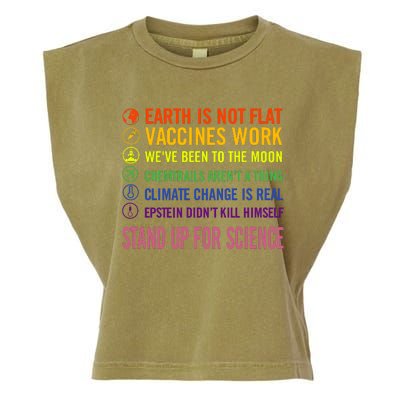 Epstein Didn’T Kill Himself Stand Up For Science Garment-Dyed Women's Muscle Tee