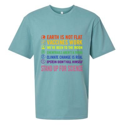 Epstein Didn’T Kill Himself Stand Up For Science Sueded Cloud Jersey T-Shirt