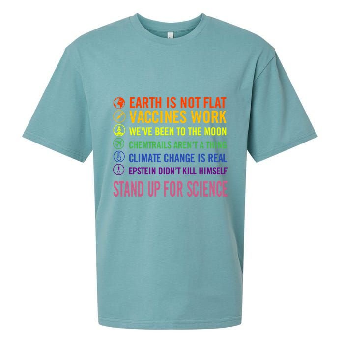 Epstein Didn’T Kill Himself Stand Up For Science Sueded Cloud Jersey T-Shirt