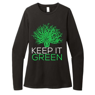 Earth Day Keep It Green Climate Change Gift Womens CVC Long Sleeve Shirt