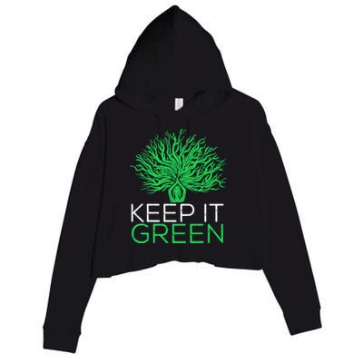 Earth Day Keep It Green Climate Change Gift Crop Fleece Hoodie