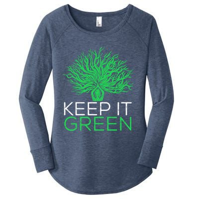 Earth Day Keep It Green Climate Change Gift Women's Perfect Tri Tunic Long Sleeve Shirt