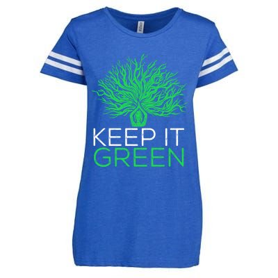 Earth Day Keep It Green Climate Change Gift Enza Ladies Jersey Football T-Shirt