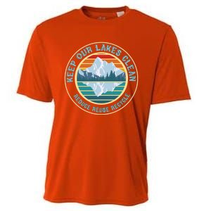 Earth Day Keep Our Lakes Clean Reduce Reuse Recycle Gift Cooling Performance Crew T-Shirt