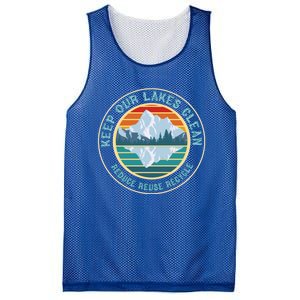 Earth Day Keep Our Lakes Clean Reduce Reuse Recycle Gift Mesh Reversible Basketball Jersey Tank