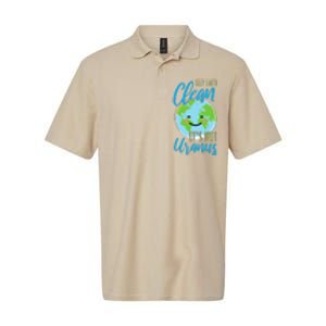 Earth Day Keep Earth Clean It's Not Uranus Softstyle Adult Sport Polo