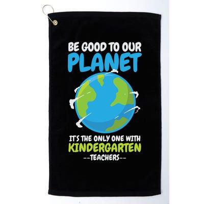 Earth Day Kindergarten Teacher Gift Golf Towel