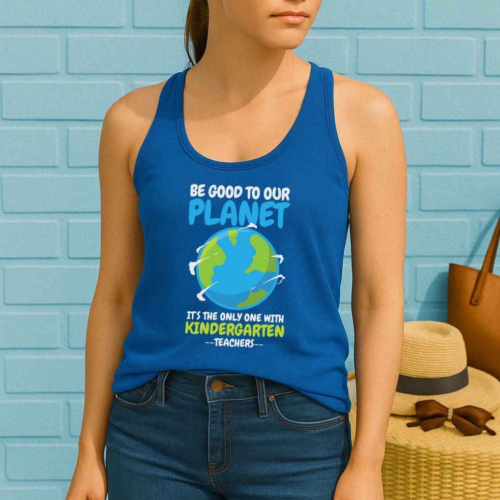 Earth Day Kindergarten Teacher Gift Womens Tank Top