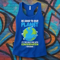 Earth Day Kindergarten Teacher Gift Womens Tank Top