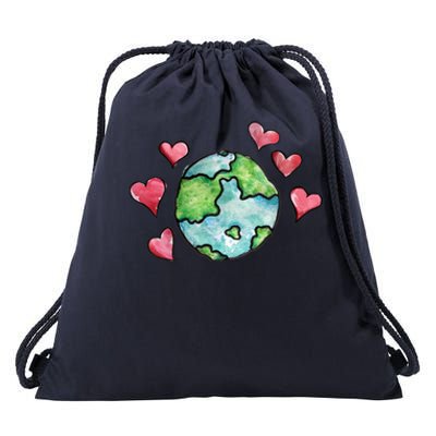 Earth Day Love Love Our Mother Earth Gift Drawstring Bag