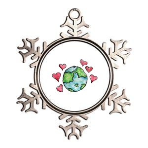 Earth Day Love Love Our Mother Earth Gift Metallic Star Ornament