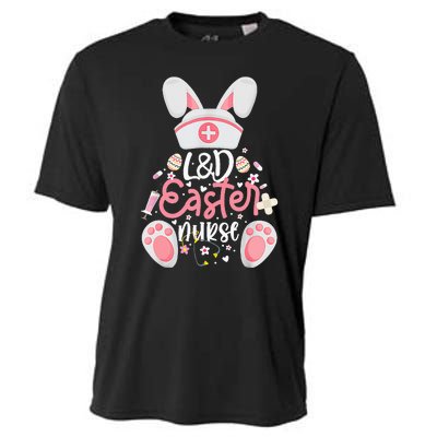 Easter Day L&D Nurse Outfit Bunny Labor And Delivery Easter Cooling Performance Crew T-Shirt