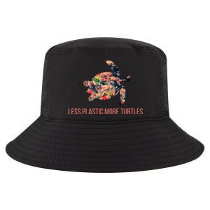 Earth Day Less Plastic More Turtles Pollution Awareness Great Gift Cool Comfort Performance Bucket Hat