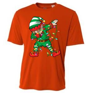 Elf Dab Lover Xmas Family Matching Elf Dabbing Christmas Funny Gift Cooling Performance Crew T-Shirt