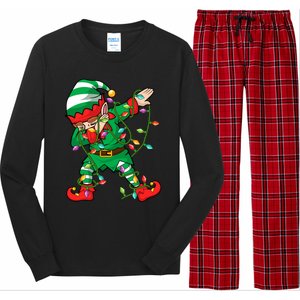 Elf Dab Lover Xmas Family Matching Elf Dabbing Christmas Funny Gift Long Sleeve Pajama Set