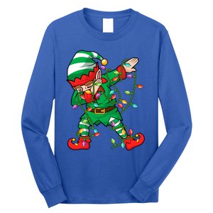 Elf Dab Lover Xmas Family Matching Elf Dabbing Christmas Funny Gift Long Sleeve Shirt