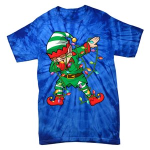 Elf Dab Lover Xmas Family Matching Elf Dabbing Christmas Funny Gift Tie-Dye T-Shirt