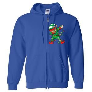 Elf Dab Lover Xmas Family Matching Elf Dabbing Christmas Funny Gift Full Zip Hoodie