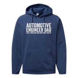 Engineer Dad Like A Regular Dad Gift Automotive Engineer Great Gift Performance Fleece Hoodie