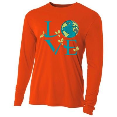 Earth Day Love Mother Nature Save The Planet Environtal Meaningful Gift Cooling Performance Long Sleeve Crew