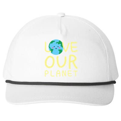 Earth Day Love Our Planet Protect The Environt Kawaii Gift Snapback Five-Panel Rope Hat