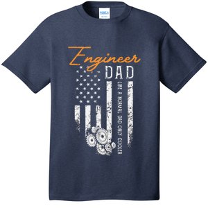 Engineer Dad Like A Normal Dad Only Cooler Flag Engineering T-Shirt