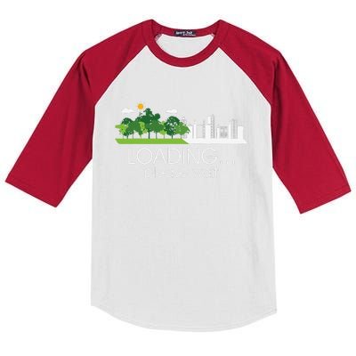 Earth Day Loading Please Wait Earth Days Everyday Kids Colorblock Raglan Jersey