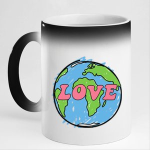 Earth Day LOVE The Earth For Women Or Her 11oz Black Color Changing Mug